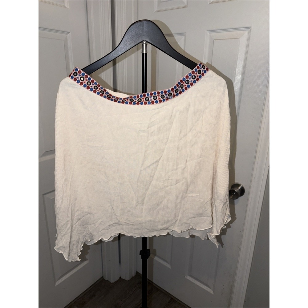 Xhilaration mini skirt Large Boho Peasant Embroidered Waist Flowy Beach Vacation
